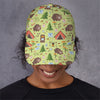 Cute Camping Pattern Print Baseball Cap