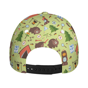 Cute Camping Pattern Print Baseball Cap