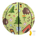 Cute Camping Pattern Print Basketball