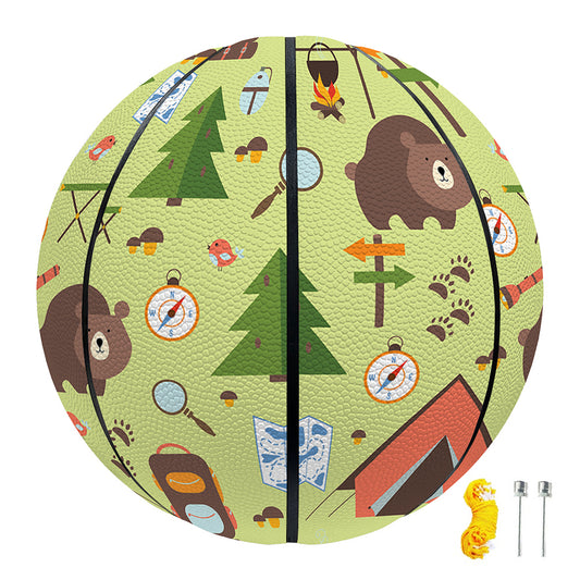 Cute Camping Pattern Print Basketball