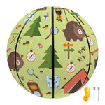 Cute Camping Pattern Print Basketball