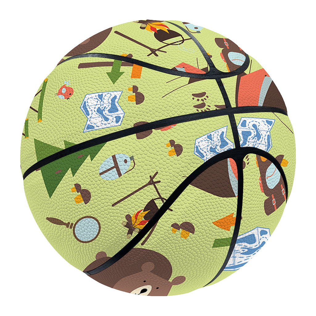 Cute Camping Pattern Print Basketball