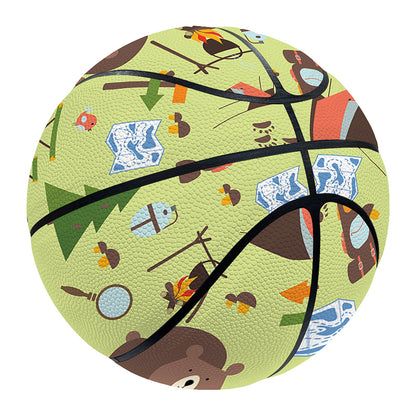 Cute Camping Pattern Print Basketball