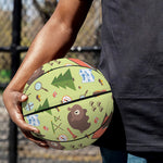 Cute Camping Pattern Print Basketball