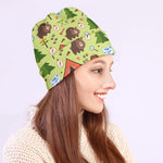 Cute Camping Pattern Print Beanie