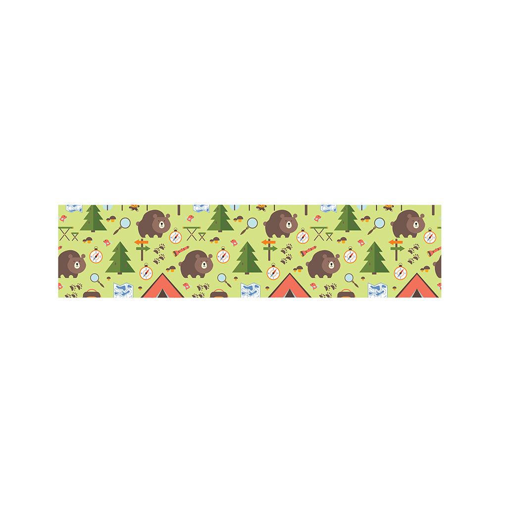 Cute Camping Pattern Print Bed Runner