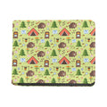 Cute Camping Pattern Print Bifold Wallet