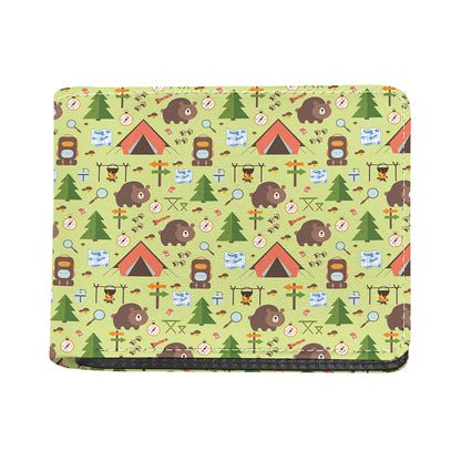 Cute Camping Pattern Print Bifold Wallet