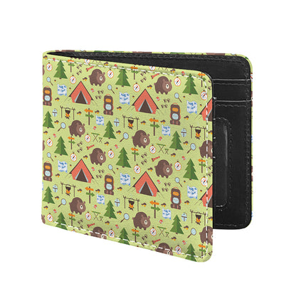 Cute Camping Pattern Print Bifold Wallet
