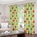 Cute Camping Pattern Print Dimout Grommet Curtains