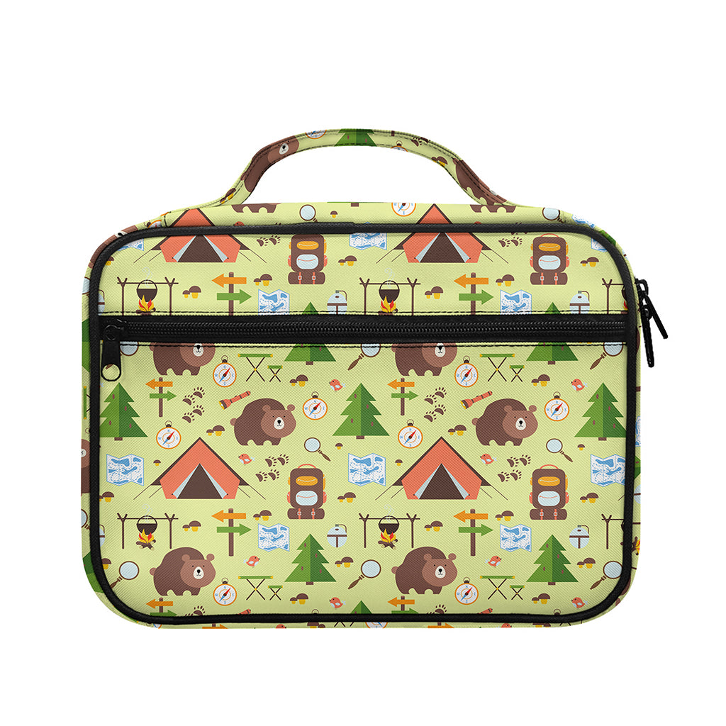 Cute Camping Pattern Print Briefcase Bible Bag