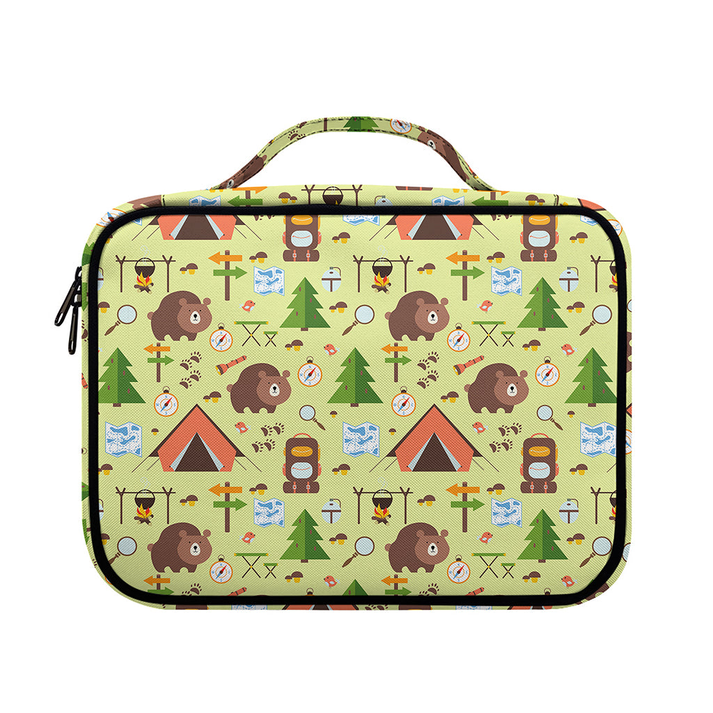 Cute Camping Pattern Print Briefcase Bible Bag