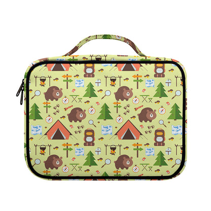 Cute Camping Pattern Print Briefcase Bible Bag