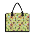 Cute Camping Pattern Print Canvas Tote Bag