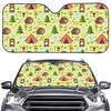 Cute Camping Pattern Print Car Windshield Sun Shade