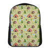 Cute Camping Pattern Print Casual Backpack