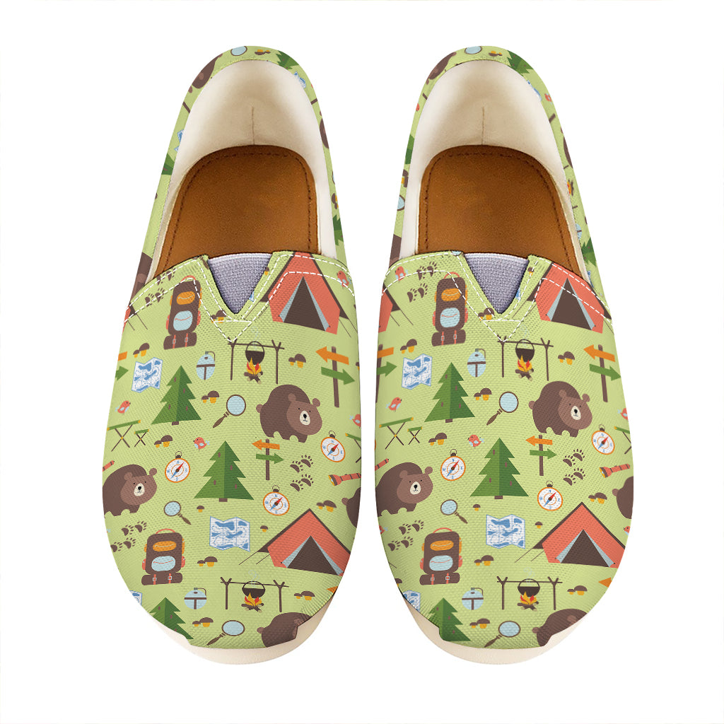 Cute Camping Pattern Print Casual Shoes