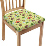 Cute Camping Pattern Print Chair Cushion Cover