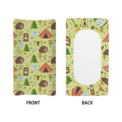 Cute Camping Pattern Print Changing Pad Cover