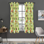 Cute Camping Pattern Print Curtain