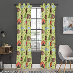 Cute Camping Pattern Print Curtain