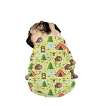 Cute Camping Pattern Print Dog Zip Up Jacket