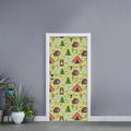 Cute Camping Pattern Print Door Sticker