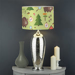 Cute Camping Pattern Print Drum Lamp Shade