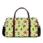 Cute Camping Pattern Print Duffle Bag