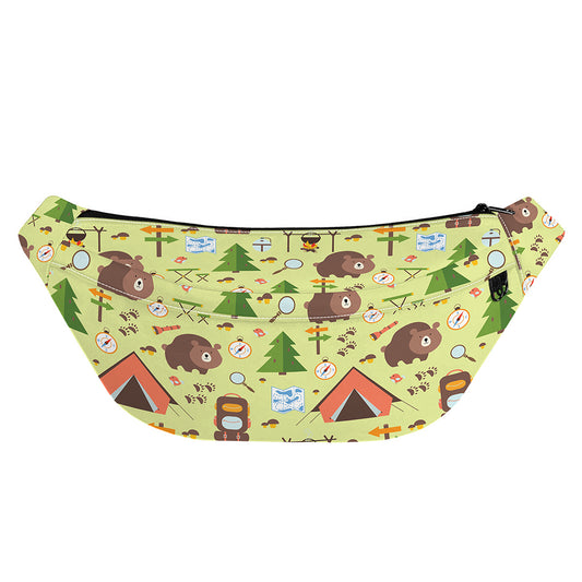 Cute Camping Pattern Print Fanny Pack