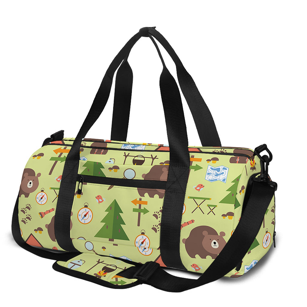 Cute Camping Pattern Print Gym Bag