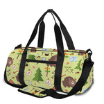 Cute Camping Pattern Print Gym Bag