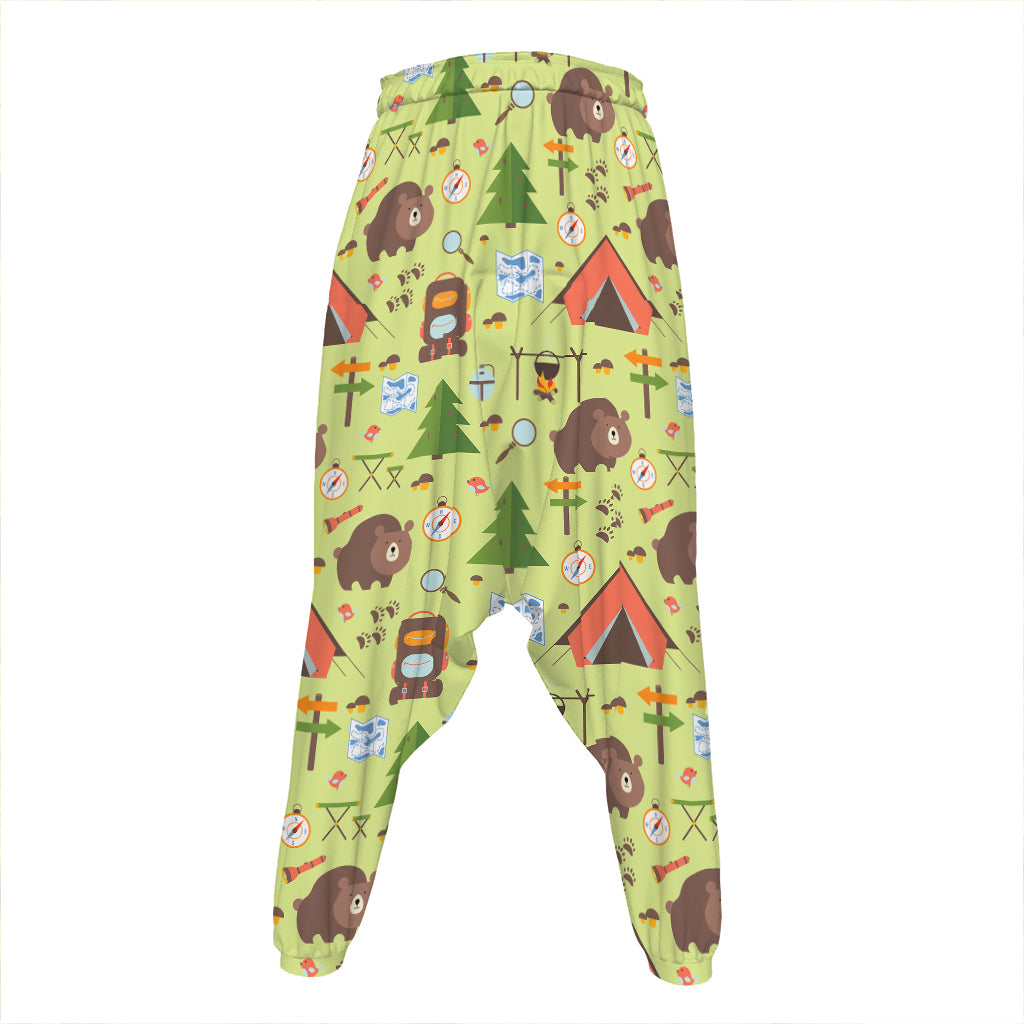 Cute Camping Pattern Print Hammer Pants