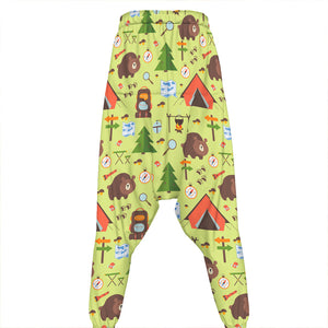 Cute Camping Pattern Print Hammer Pants