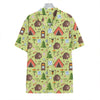 Cute Camping Pattern Print Hawaiian Shirt