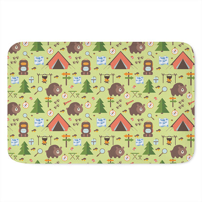 Cute Camping Pattern Print Indoor Door Mat