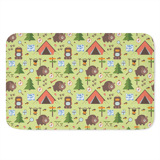 Cute Camping Pattern Print Indoor Door Mat