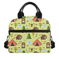 Cute Camping Pattern Print Insulated Lunch Bag