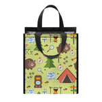 Cute Camping Pattern Print Insulated Lunch Tote