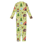 Cute Camping Pattern Print Jumpsuit