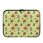 Cute Camping Pattern Print Laptop Sleeve