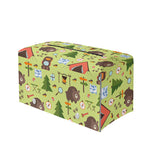 Cute Camping Pattern Print Leather Tissue Box Cover