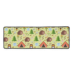 Cute Camping Pattern Print Long Kitchen Mat