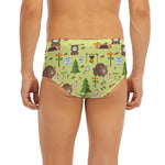 Cute Camping Pattern Print Men's Briefs