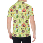 Cute Camping Pattern Print Men's Shirt