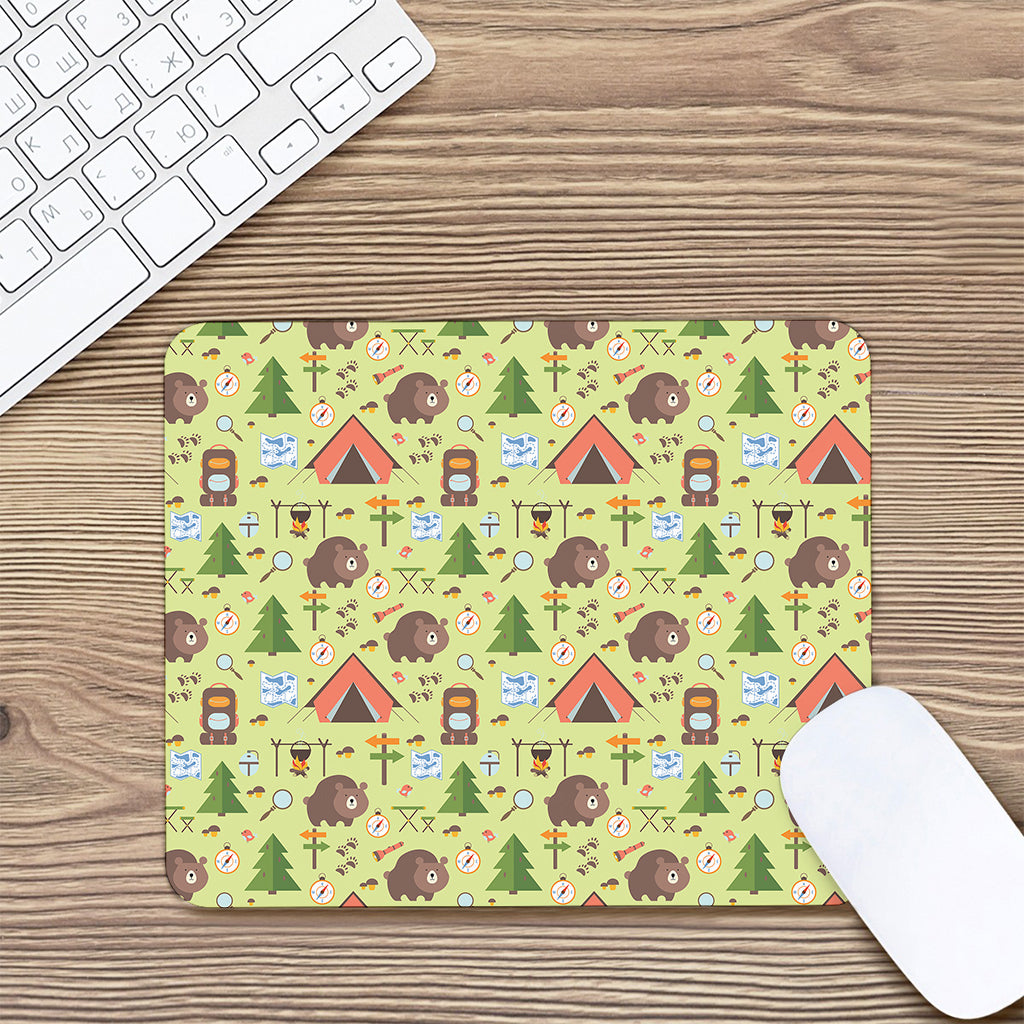 Cute Camping Pattern Print Mouse Pad