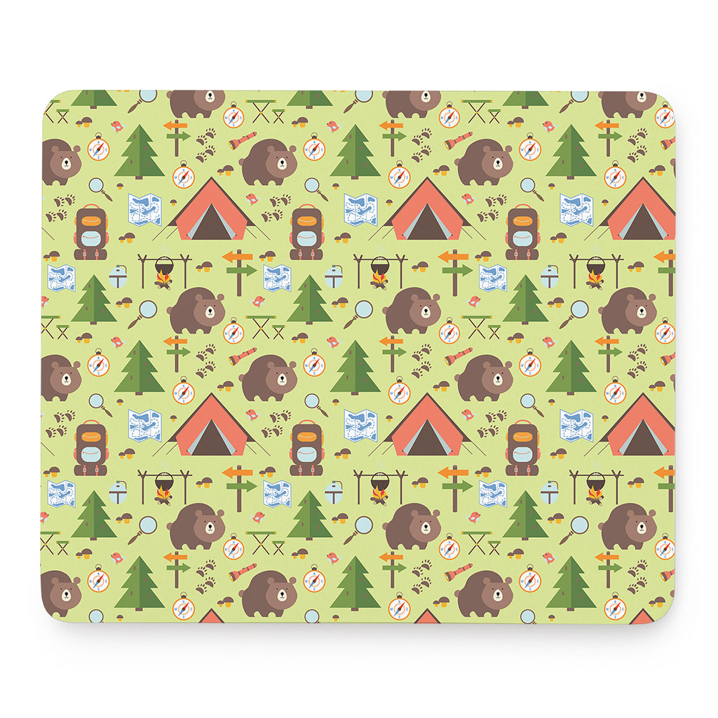 Cute Camping Pattern Print Mouse Pad