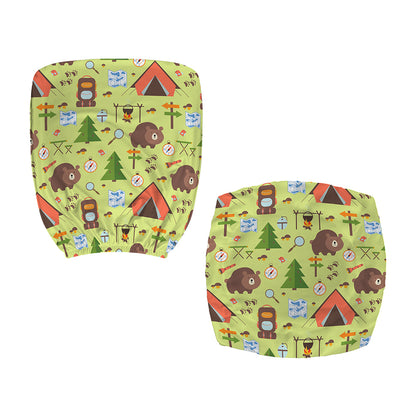 Cute Camping Pattern Print Office Chair Cover