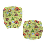 Cute Camping Pattern Print Office Chair Cover