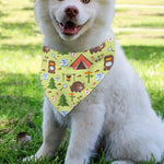 Cute Camping Pattern Print Over The Collar Dog Bandana